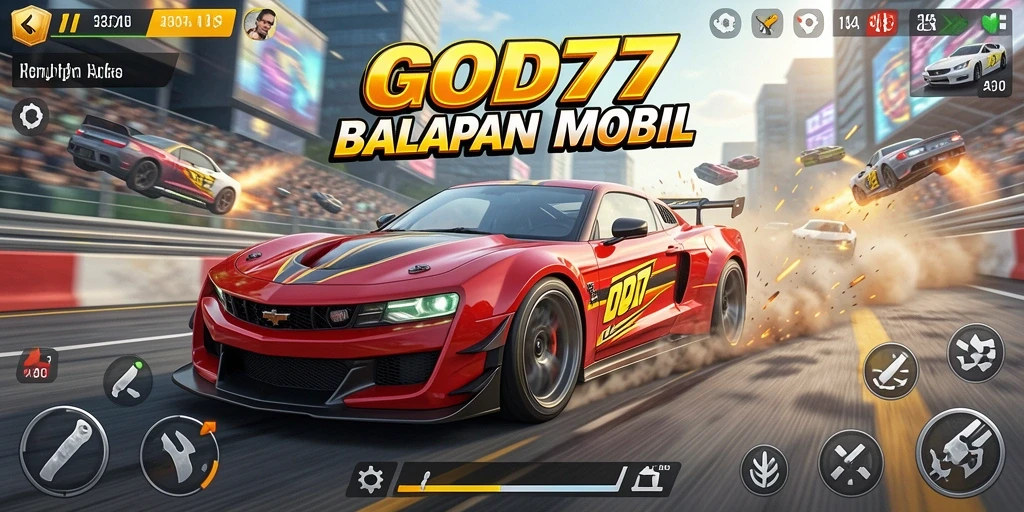 Gameplay seru balapan mobil di GOD77 yang penuh tantangan.