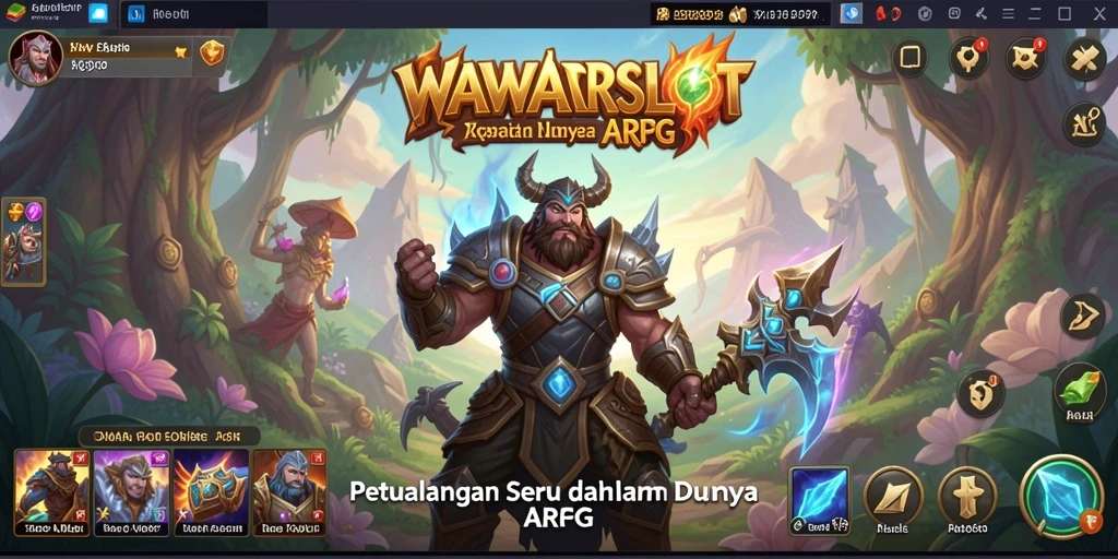 Tampilan seru gameplay WAWARSLOT dalam pertempuran ARPG.